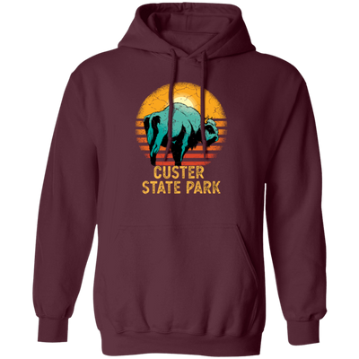 Custer Park Lover, State Park Gift, Retro Park Gift, Cow Lover Gift, Custer Gift Love Pullover Hoodie