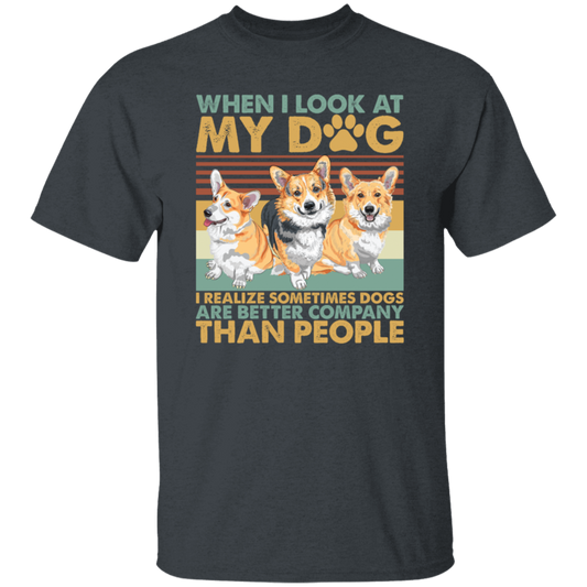 Retro Corgi Lovers I Realized Sometimes Dogs Unisex T-Shirt