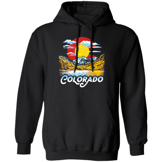 Colorado Gift, Oil Paint Art, Landscape Gift Colorado, Love Mountain And Moon Pullover Hoodie