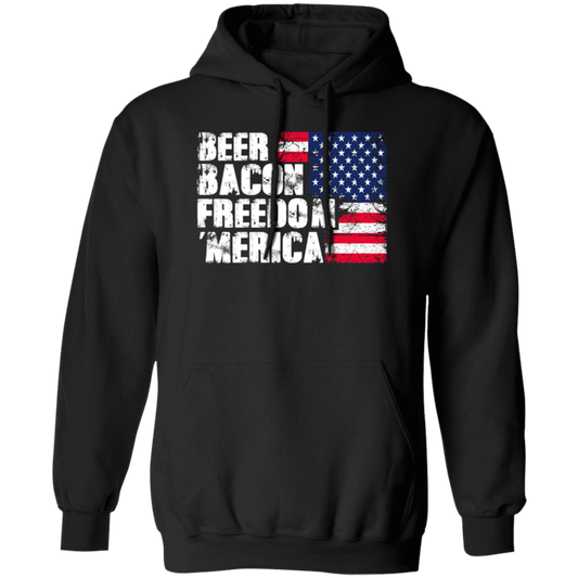 Beer Bacon Freedom Merica - American Flag