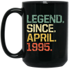 Birthday Gifts Legend Since April 1995 Premium Black Mug