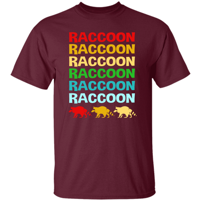 Retro Raccoon Colorful Squad Team Trash Panda Racoon