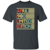 Birthday Gifts Women Men April 1980 Unisex T-Shirt