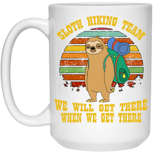 Sloth Hiking Team TShirt For Sloth Lover Hiking