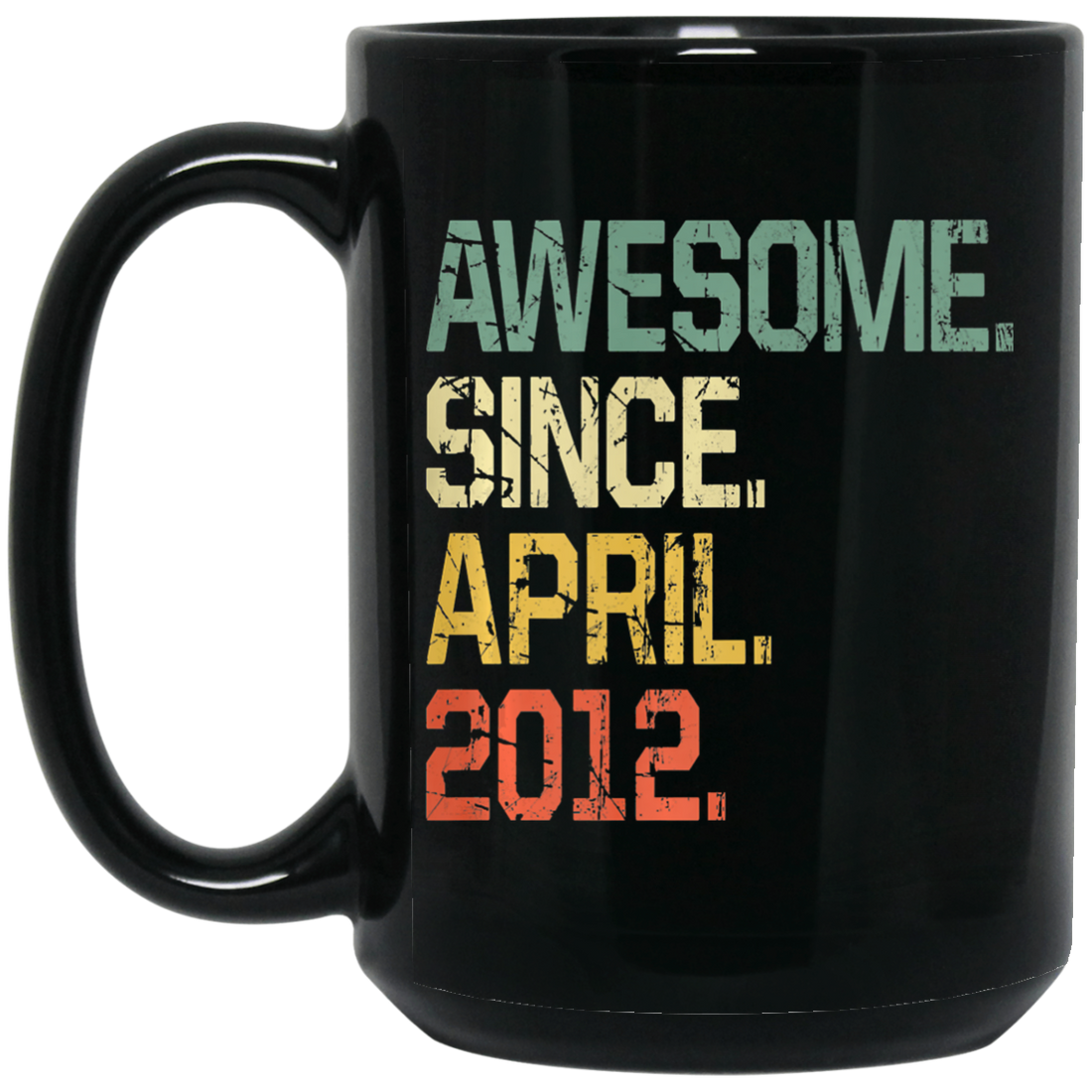 Awesome Since April 2012 Premium Black Mug