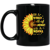 Sunflower In A World Full Of Grandmas Be A Nonna Black Mug