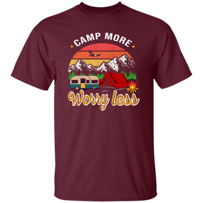 Camp More Worry Less, Funny Wildlife, Retro Hiking (1)