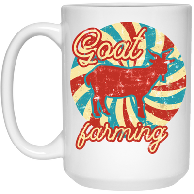 Goat Lover, Goat Farming, Goat Farm, Love Retro Goat, Farmer Gift, Goat Lover Gift White Mug