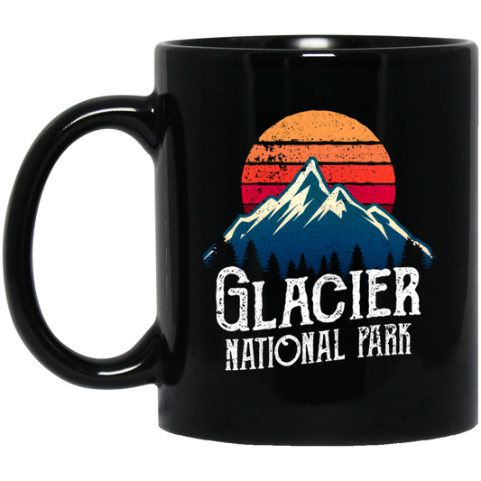 Retro Glacier National Park Montana Mountain