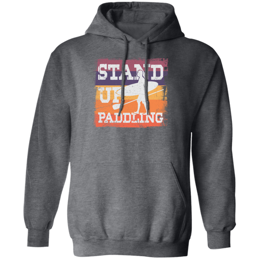 Birthday Gift Stand Up Paddling Surfboard Retro Pullover Hoodie