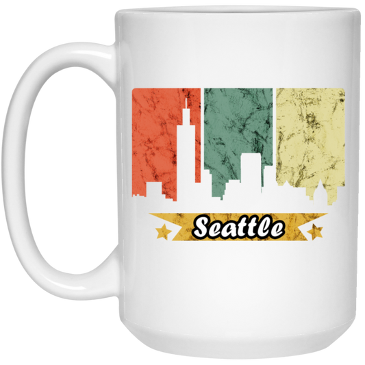 Retro Seattle, Seattle Skyline Washington