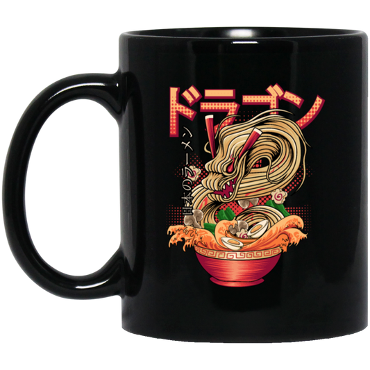 Ramen Lover, Dragon Noodle, Best Ramen, Japanese Noodle, Vintage Ramen Black Mug