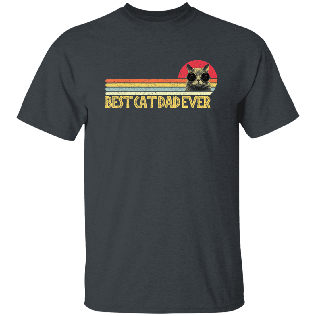 Retro Best Cat Dad Ever, Cat Lovers Cat Dad