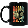 Koala Bear Vintage Retro Koala Gift Black Mug