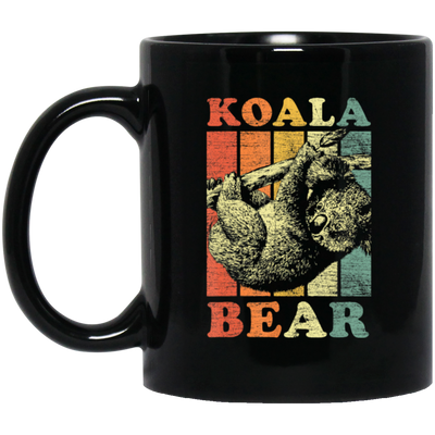 Koala Bear Vintage Retro Koala Gift Black Mug