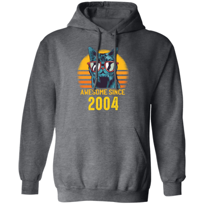 Funny Cats Awesome Since 2004 Birthday Gift Pullover Hoodie