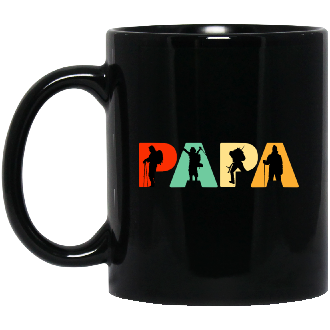 Climber Hiker Dad Gift, Funny Papa Hiking Retro