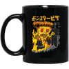 Love Pizza, Monster Pizza, Monster In City, Pizza Destroy City, Japanese Style Black Mug