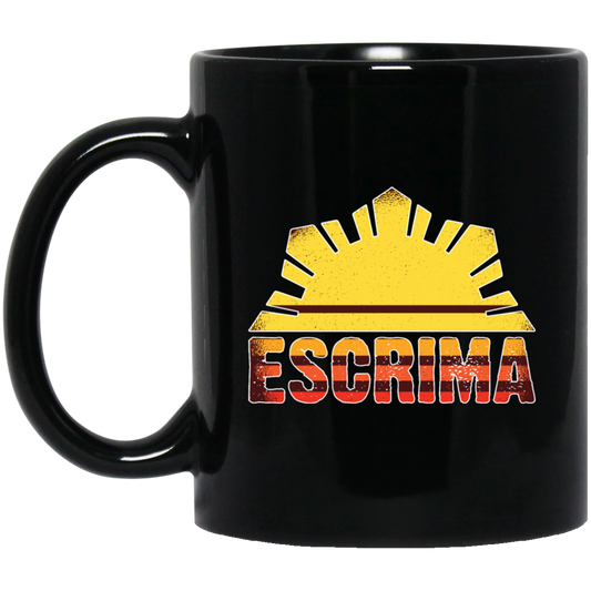 Retro Escrima Stick Filipino Martial Arts Arnis Kali Arnis Stick Sporty Arnis Lover Black Mug