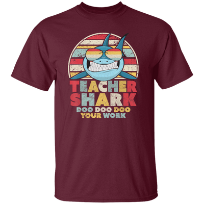 Teacher Shark Doo Doo Doo Your Work, Retro Teacher Shark Unisex T-Shirt