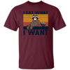 Retro Raccoon I Eat What I Want, Funny Raccoon Unisex T-Shirt