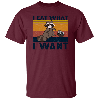 Retro Raccoon I Eat What I Want, Funny Raccoon Unisex T-Shirt