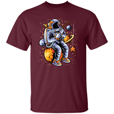 Astronaut Fishing A Star Astronaut Funny Birthday Gift Unisex T-Shirt