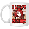 I Love Anime Saying Otaku Weeb, Anime Fan White Mug