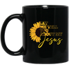 Jesus Believer Gift, Let Me Tell You About My Jesus, Sunflower Jesus Black Mug