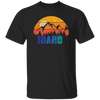 Retro Vintage Idaho With Mountain And Forest