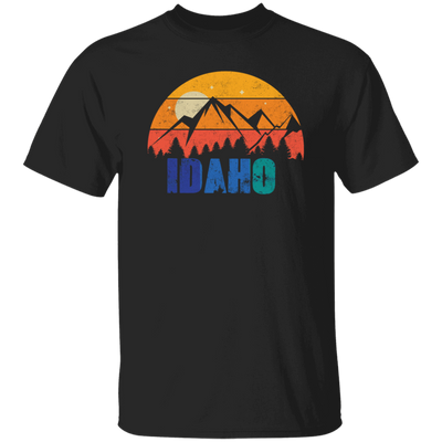 Retro Vintage Idaho With Mountain And Forest