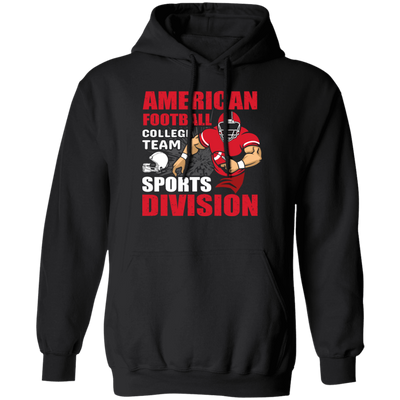 Love Rugby, American Football Gift, American Sport, College Team, Sports Division Pullover Hoodie