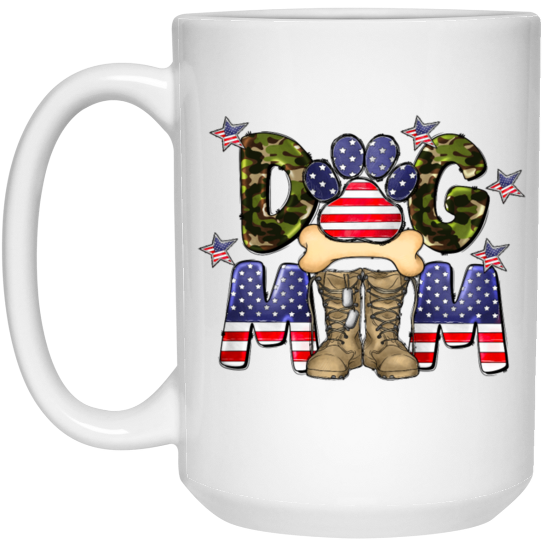 Dog Mom Gift, American Dog Mom, Love Mom Gift, Best Mom Ever White Mug