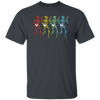 Color Splash, Retro Rainbow Color Dancing Skeletons Banjos