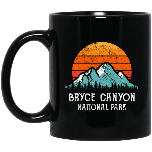 Bryce Park Lover, National Gift, Retro Park Gift, Mountain Lover Gift, Bryce Gift Love Black Mug