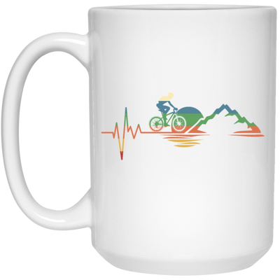 Retro Mountain Bike Heartbeat, Vintage Cycling Lover