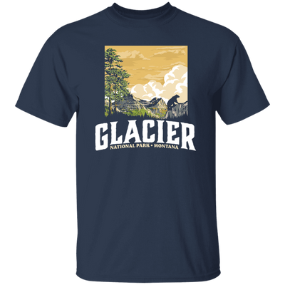 Glacier National Park, WPA Style Vintage Montana