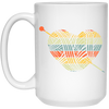 Knit A Heart, Knitting Crochet For My Love, Knitter Lover, Best Knit Ever White Mug