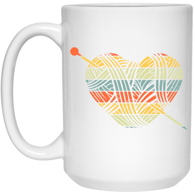 Knit A Heart, Knitting Crochet For My Love, Knitter Lover, Best Knit Ever White Mug