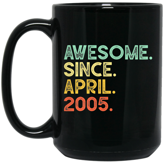 Awesome Since April 2005 Premium Black Mug