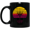 Retro Sun Tree, Earth Day, Arbor Day