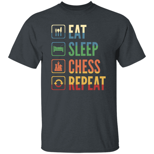 Retro Eat Sleep Chess Repeat Gift Unisex T-Shirt