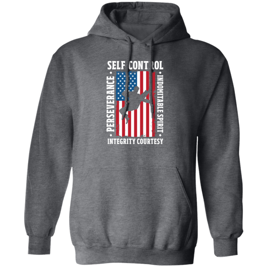 American Taekwondo, Self-Control, Perseverance, Integrity Courtesy, Indomitable Spirit Pullover Hoodie