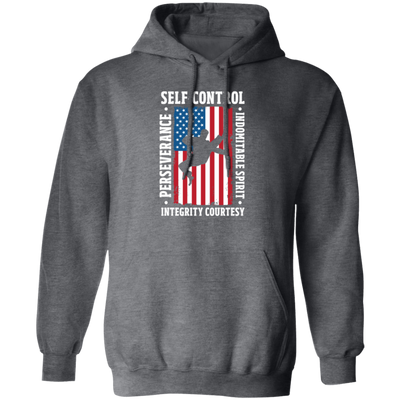 American Taekwondo, Self-Control, Perseverance, Integrity Courtesy, Indomitable Spirit Pullover Hoodie