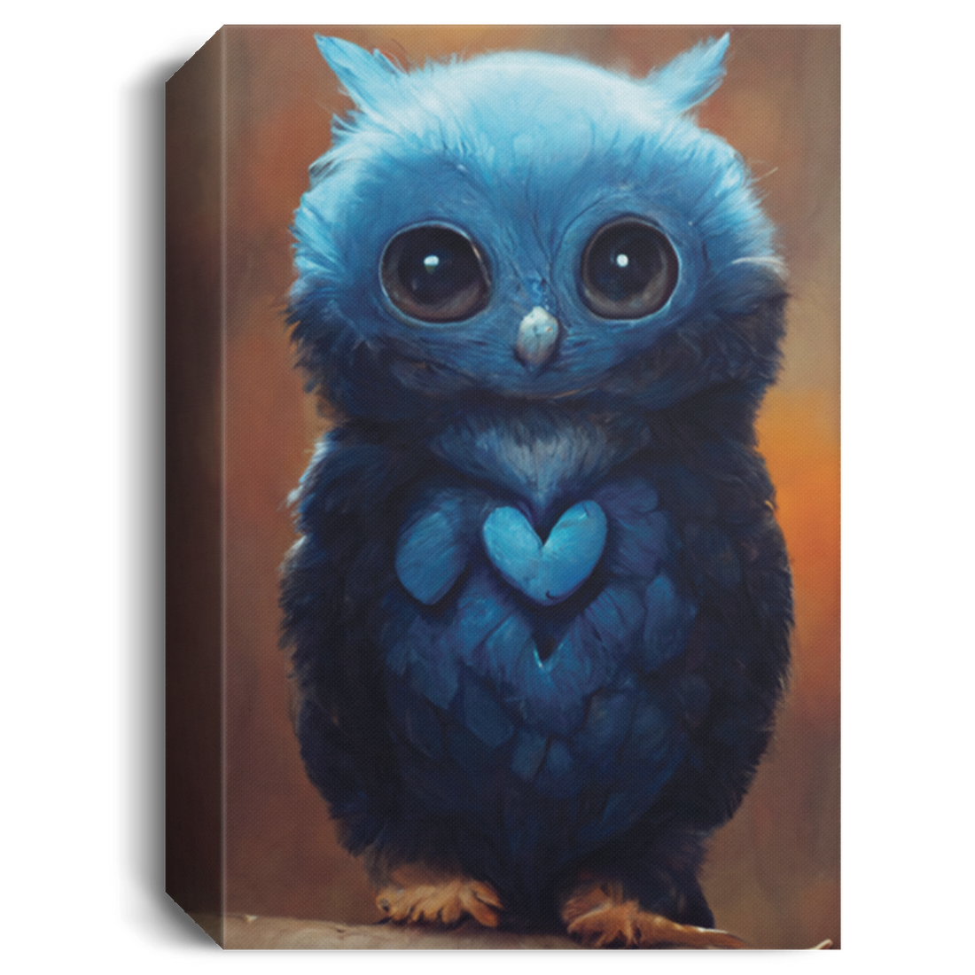 Adorable Blue Owl, So Cute Little Owl, Love The Blue Or The Owl, Little Owl Have Fluffy Fluff
