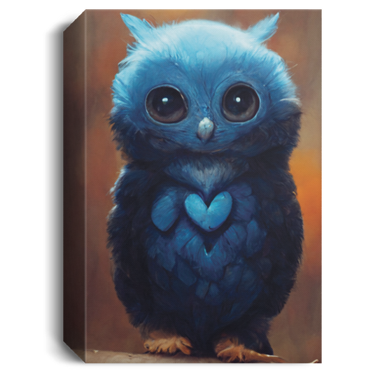 Adorable Blue Owl, So Cute Little Owl, Love The Blue Or The Owl, Little Owl Have Fluffy Fluff