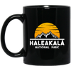 National Parks, Haleakala Mountain, Love Mountain, Gift For Park Fan Black Mug