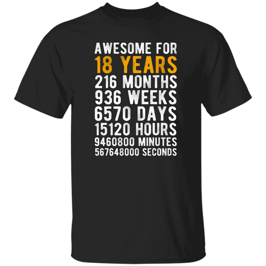 Awesome For 18 Years, 18th Birthday Gift Best Gift Idea For 18 Unisex T-Shirt