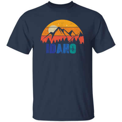 Retro Vintage Idaho With Mountain And Forest