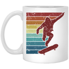 Skater Cool Vintage Hobby, Skaterboard Retro White Mug